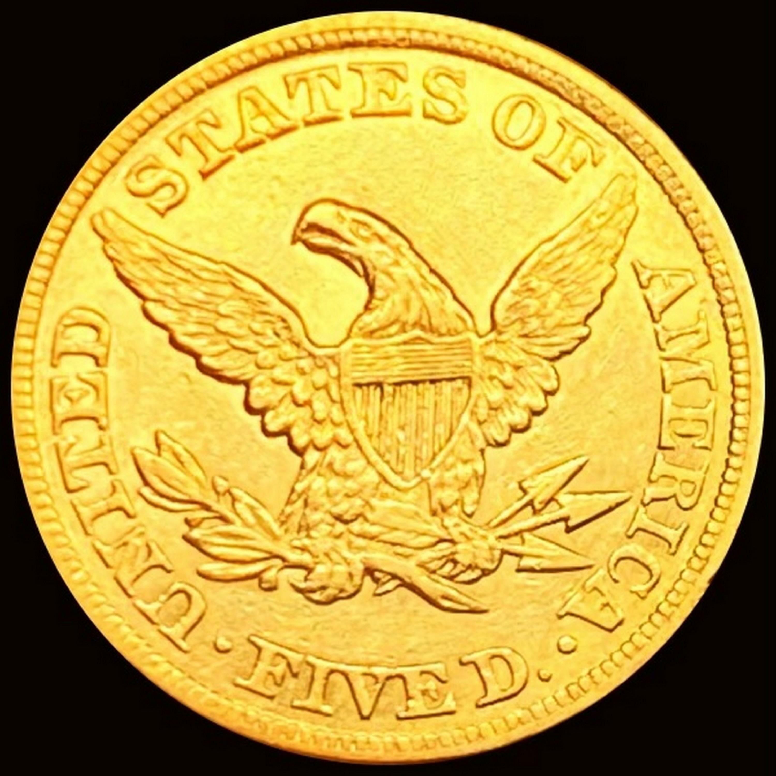 1856 $5 Gold Half Eagle UNCIRCULATED