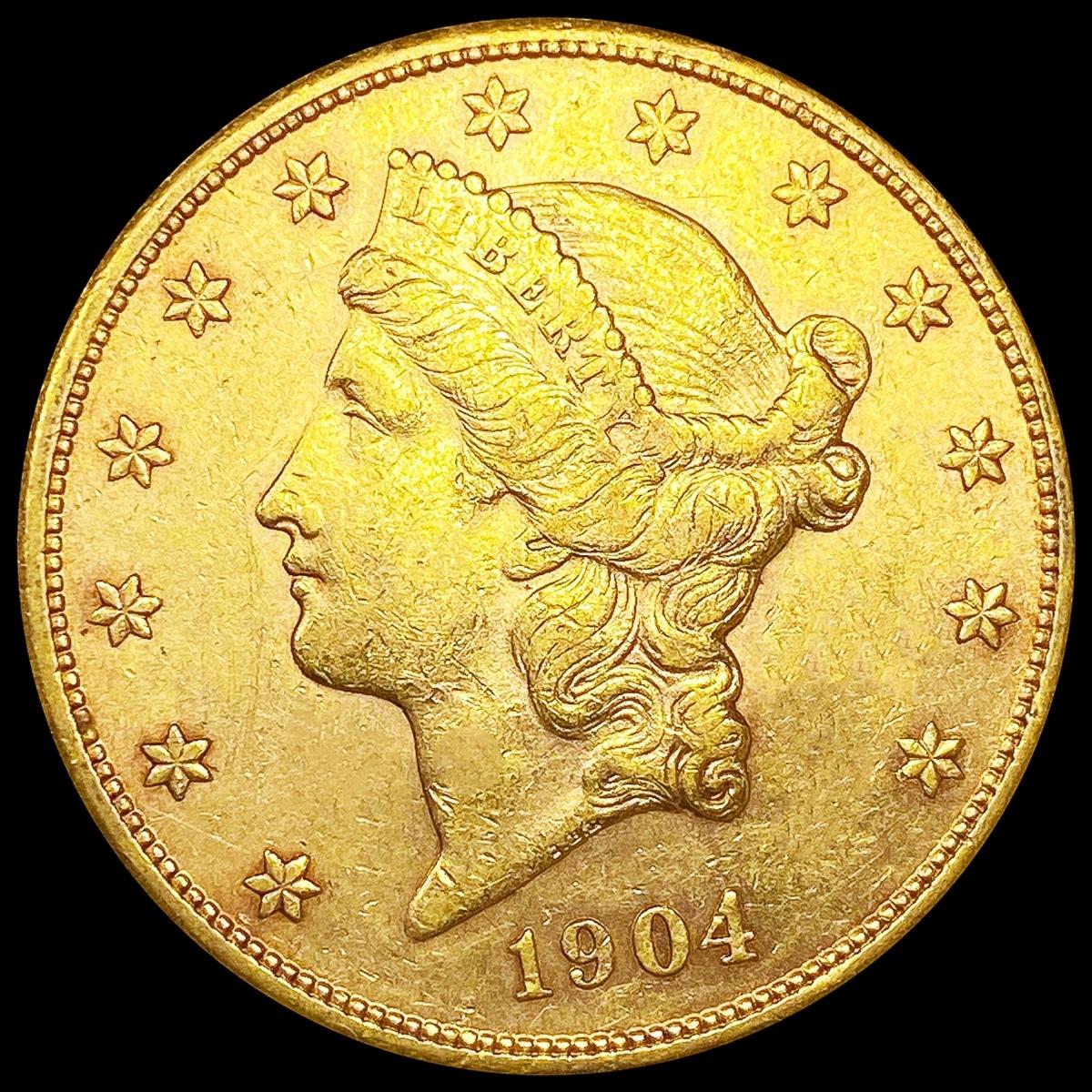 1904-S $20 Gold Double Eagle CLOSELY UNCIRCULATED