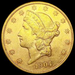 1904-S $20 Gold Double Eagle CLOSELY UNCIRCULATED