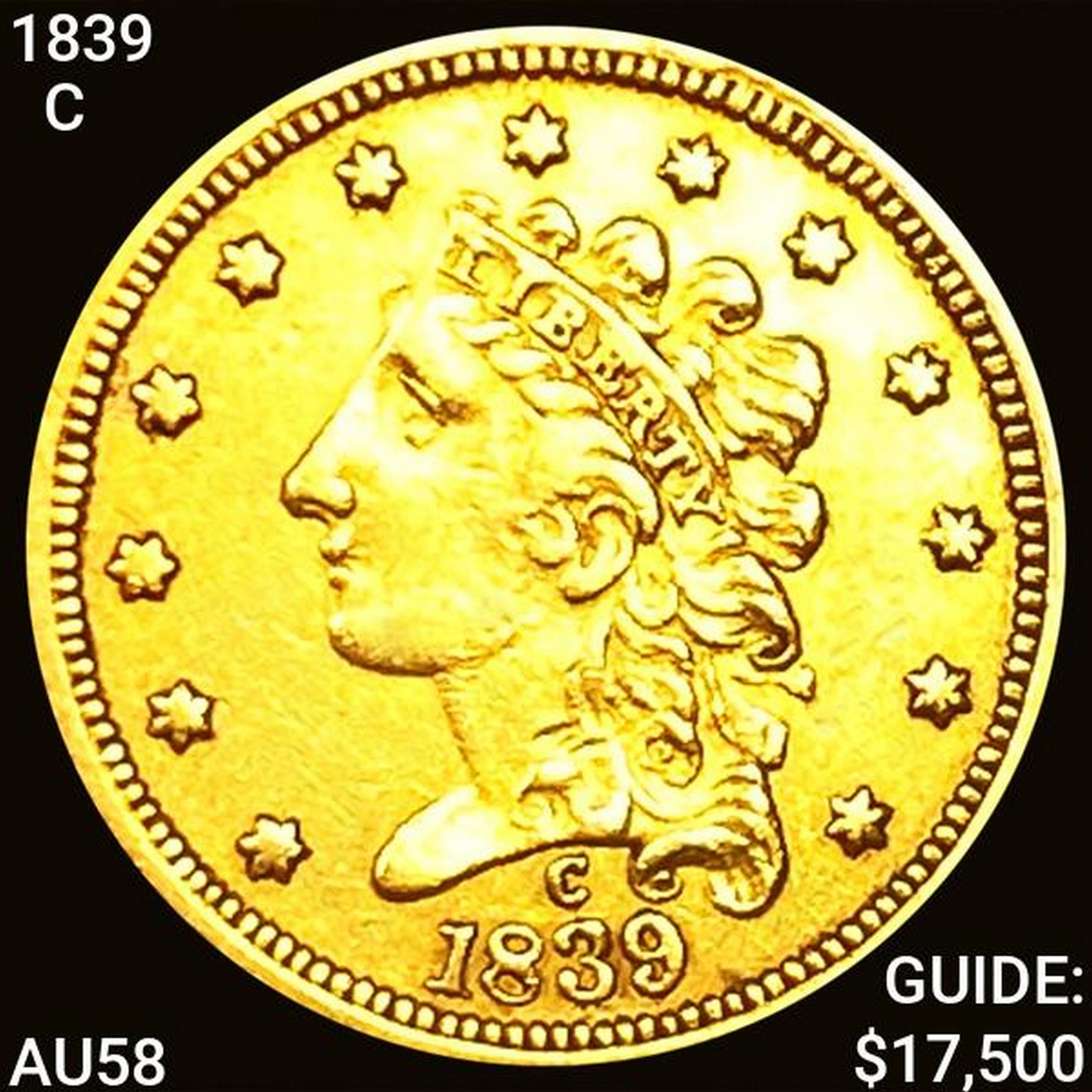 1839-C $2.50 Gold Quarter Eagle CHOICE AU