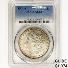 1901-S Morgan Silver Dollar PCGS AU53
