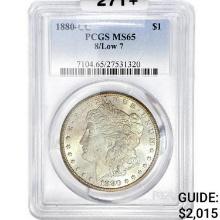 1880-CC Morgan Silver Dollar PCGS MS65 8/Low 7