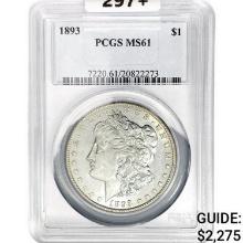 1893 Morgan Silver Dollar PCGS MS61