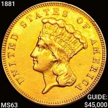 1881 $3 Gold Piece