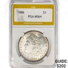 1886 Morgan Silver Dollar PGA MS64
