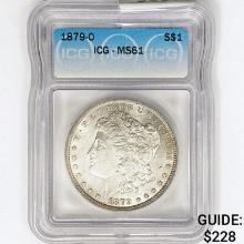 1879-O Morgan Silver Dollar ICG MS61