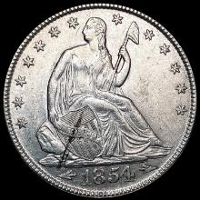 1854 Arws Seated Liberty Half Dollar UNCIRCULATED