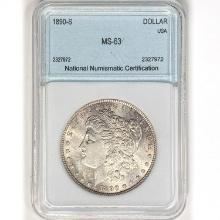 1890-S Morgan Silver Dollar NNC MS63