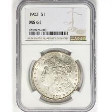 1902 Morgan Silver Dollar NGC MS61