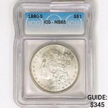 1880-S Morgan Silver Dollar ICG MS65