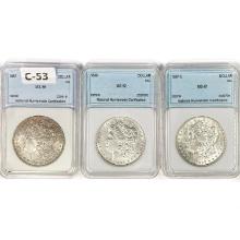 1887-1897 (Set 3) Morgan Silver Dollar NNC MS