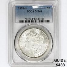 1890-S Morgan Silver Dollar PCGS MS64