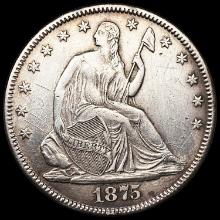 1875 Seated Liberty Half Dollar NEARLY UNCIRCULATE