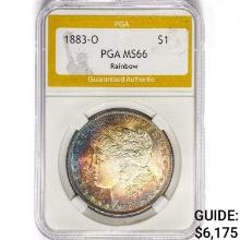 1883-O Morgan Silver Dollar PGA MS66