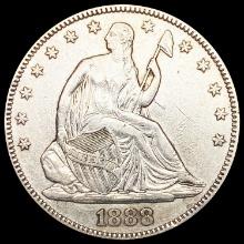 1888 Seated Liberty Half Dollar NEARLY UNCIRCULATE