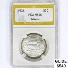 1936 Delaware Half Dollar PGA MS66
