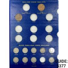 1864-1883 2c, 3c, Shield 5c Coin Book (20 Coins)