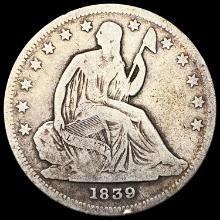 1839 Seated Liberty Half Dollar NICELY CIRCULATED