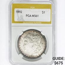 1892 Morgan Silver Dollar PGA MS61