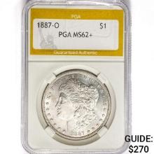 1887-O Morgan Silver Dollar PGA MS62+