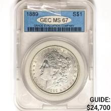 1889 Morgan Silver Dollar GEC MS67