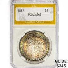 1887 Morgan Silver Dollar PGA MS65