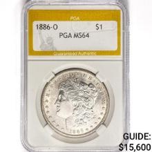 1886-O Morgan Silver Dollar PGA MS64
