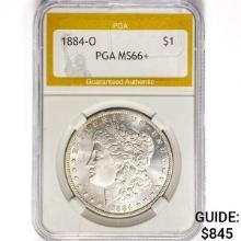 1884-O Morgan Silver Dollar PGA MS66+