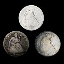 [3] Seated Lib Half Dollars [1855-O,1859-O, 1861]