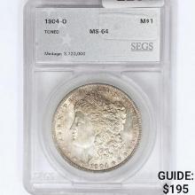 1904-O Morgan Silver Dollar SEGS MS64