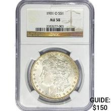 1901-O Morgan Silver Dollar NGC AU58