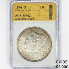 1896-O Morgan Silver Dollar SGS MS62