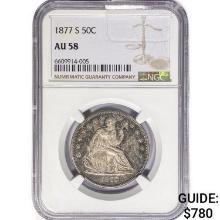 1877-S Seated Liberty Half Dollar NGC AU58