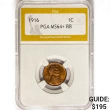 1916 Wheat Cent PGA MS64+ RB