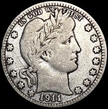 1911-D Barber Quarter NICELY CIRCULATED