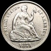 1871 Seated Liberty Half Dime UNCIRCULATED