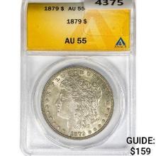 1879 Morgan Silver Dollar ANACS AU55