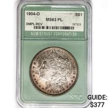 1904-O Morgan Silver Dollar NTC MS63 PL DMPL REV