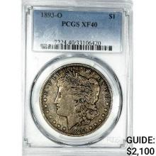 1893-O Morgan Silver Dollar PCGS XF40