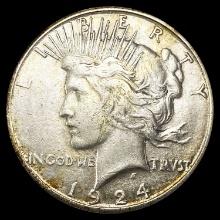 1924-S Silver Peace Dollar NEARLY UNCIRCULATED
