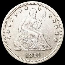 1891-S Seated Liberty Quarter LIGHTLY CIRCULATED