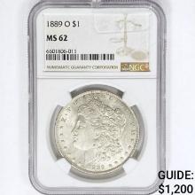 1889 Morgan Silver Dollar NGC MS62
