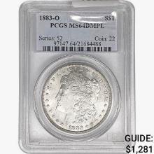 1883-O Morgan Silver Dollar PCGS MS64 DMPL