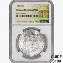 1902-O Morgan Silver Dollar NGC BU