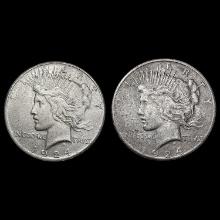 [2] 1924-S Peace Silver Dollars CLOSELY UNCIRCULAT