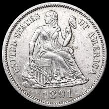 1891 Seated Liberty Dime UNCIRCULATED