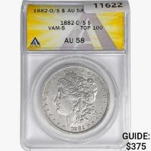 1882-O/S Morgan Silver Dollar ANACS AU58 VAM-5