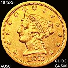 1872-S $2.50 Gold Quarter Eagle CHOICE AU