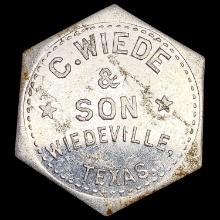 Wiedeville, TX $1 Trade Token CHOICE AU