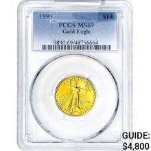 1995 US 1/4oz Gold $10 Eagle PCGS MS69